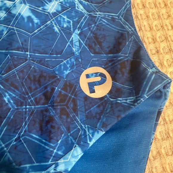 NWOT Blue Patterned One Piece Swimsuit - Picture 2 of 12